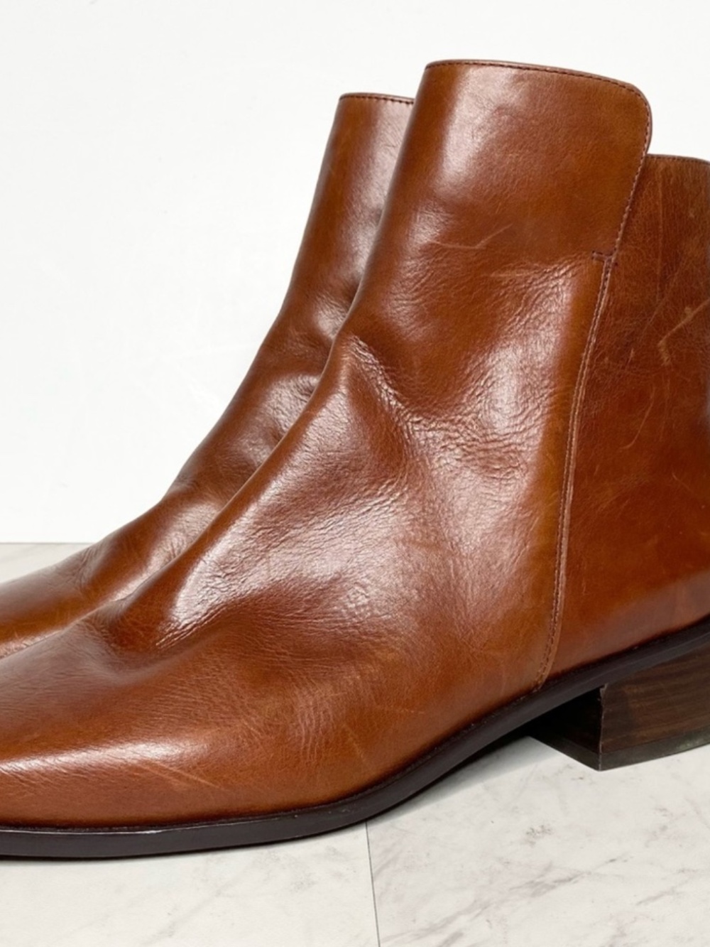 New! Sam Edelman Thatcher Cognac Brown Leather Bootie 11M